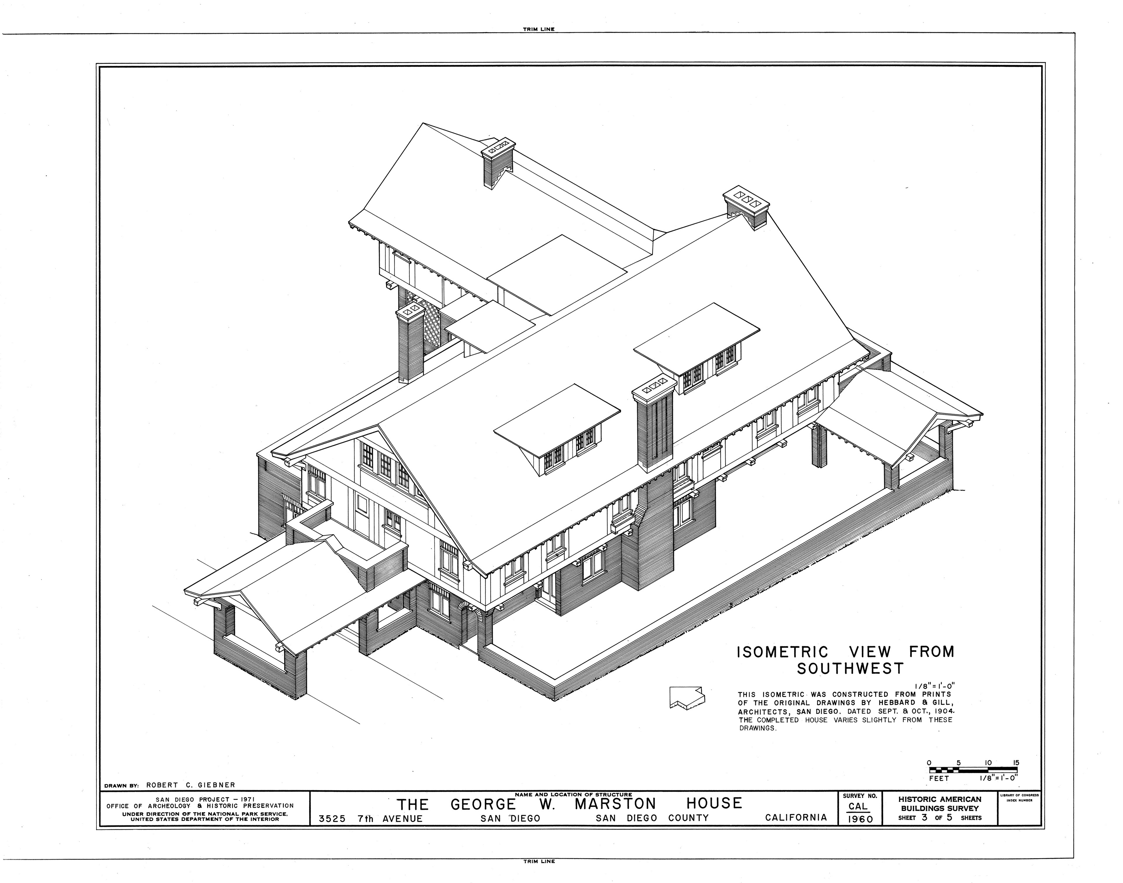 Marston House, Hebbard and Gill, 1905, San Diego (view 4 of 8)